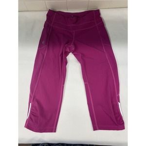 Athleta Women's Size XXS Dobby Be Free Knicker Crop Legging Magenta Pink